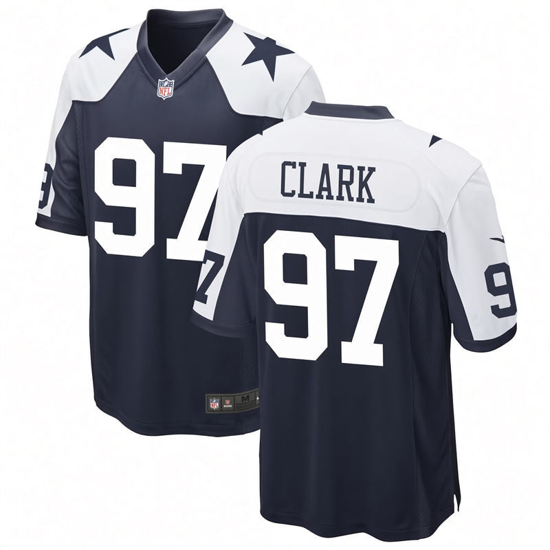 Mens Dallas Cowboys #97 Kenny Clark Nike Navy Alternate Vapor F.U.S.E. Limited Jersey