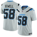 Men's Detroit Lions #58 Penei Sewell Silver 2026 F.U.S.E. Rivalries Collection Limited Football Stitched Jersey