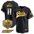 Men's Tennessee Volunteers #11 Billy Amick Black Gold 2024 Champions Vapor