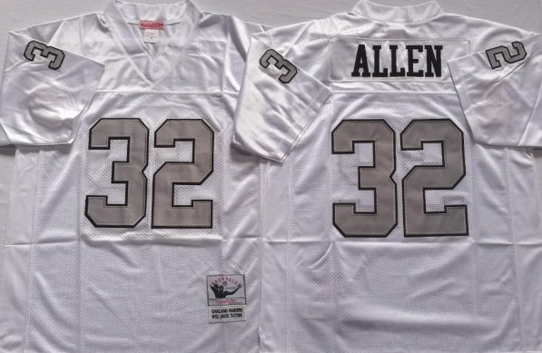 Oakland Raiders White #32 ALLEN Jersey