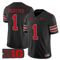 #1 Buckeyes 2026 Tunnel Vision Ohio State Black Alternate Stitched Jersey B1G Patch