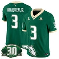 #3 Van Buren Jr. South Florida Bulls Green Stitched Jersey 30th Anniversary Patch