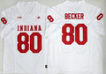 Indiana Hoosiers  White   #80 BECKER Jersey