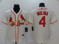 #4 Men's St. Louis Cardinals Yadier Molina  Cream Alternate JerseyBeige