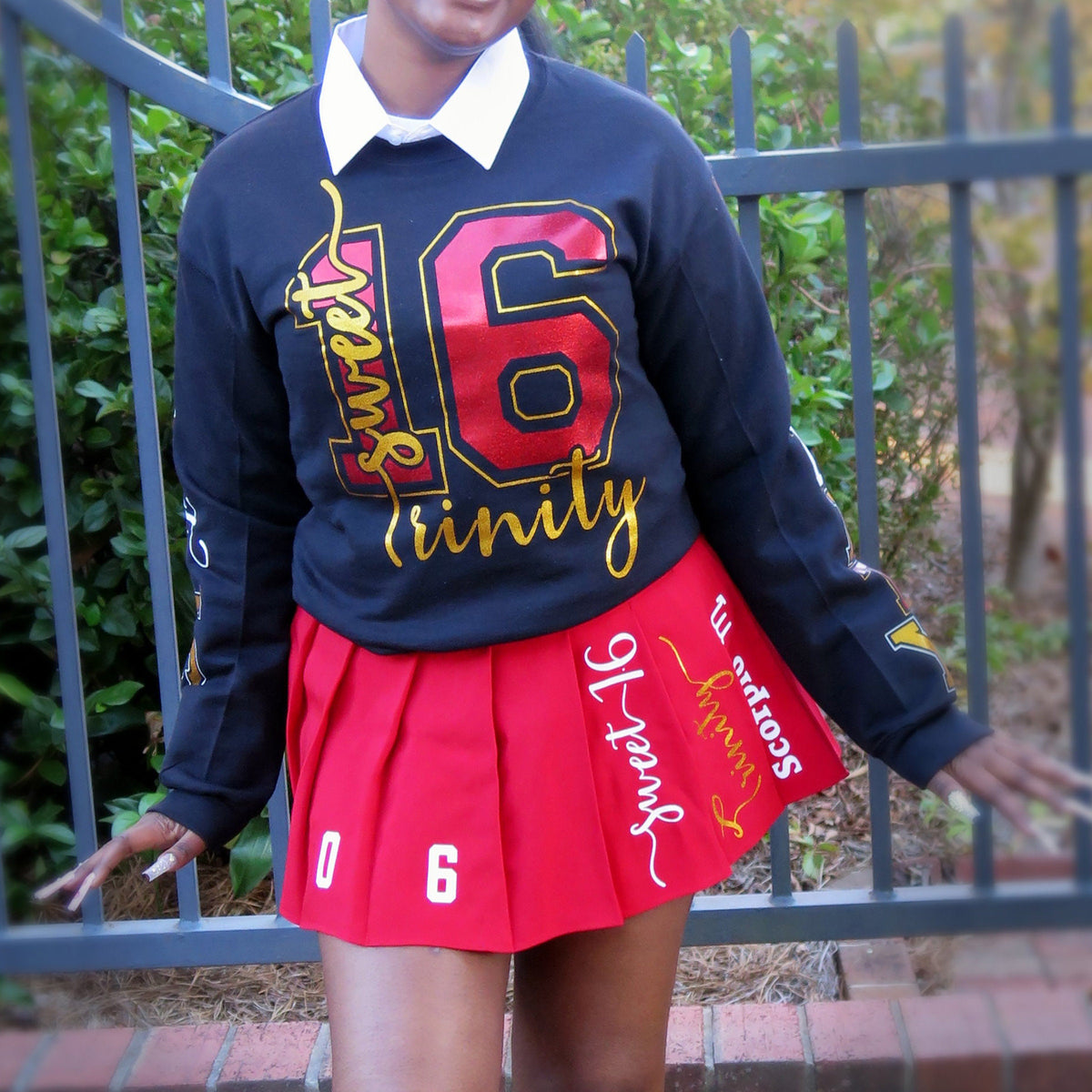 Personalized Glitter Birthday, Sweet 16 - Short Sleeve T-shirt, Long sleeve T-shirt, Sweatshirt or Hoodie - Skirt also available