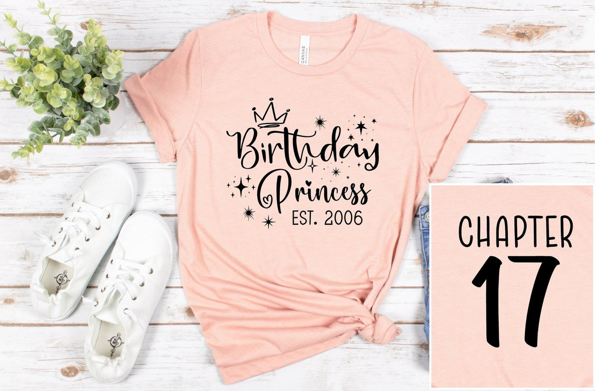 17th Birthday Shirt, Birthday Princess Shirt, Cute Girls Birthday Shirt, 17th Birthday Gift, 17th Birthday Ideas, Birthday Girl Shirt
