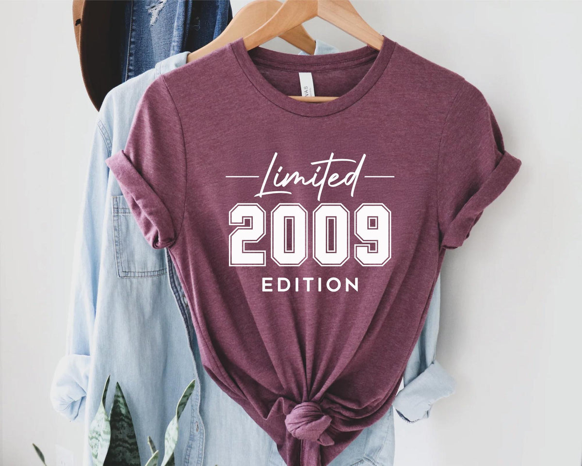 16th Birthday Shirt, Limited Edition 2009 T-Shirt, Personalized Shirt, Cute Birthday Shirt For Daughter, Sweet Sixteen Shirt Gift For Her