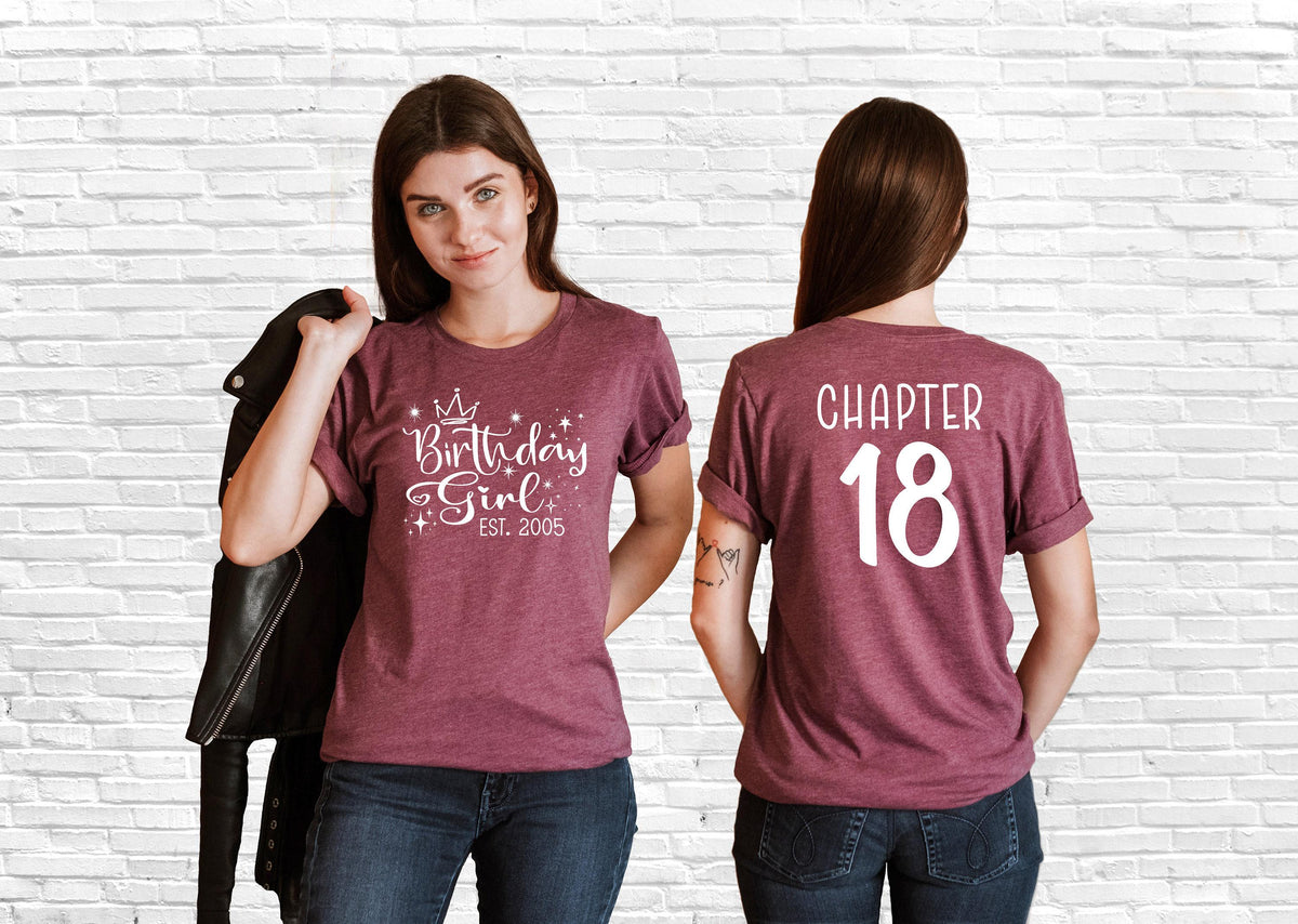 Birthday Girl Shirt, 18th Birthday Shirt, 18th Birthday Gifts For Her, Eighteen Birthday Shirt, 18 Years Old Gifts, Girls Birthday Party