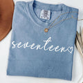 17th Birthday Tee, Female Birthday Shirt, Custom Birthday Gift, Teen Birthday Shirt, 17 Years Old Tee, Seventeen Birthday Tee