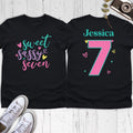 Sweet Sassy Seven Birthday Shirt, 7th Girl Birthday Queen Tshirt, Custom Seventh Birthday Shirt, Birthday Party Shirt, Its my Birthday Tee