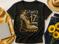 Stepping Into My 17th Birthday Like a Queen Birthday T-Shirt, 17th Birthday Queen SweatShirt, 17th Birthday Gifts for Her