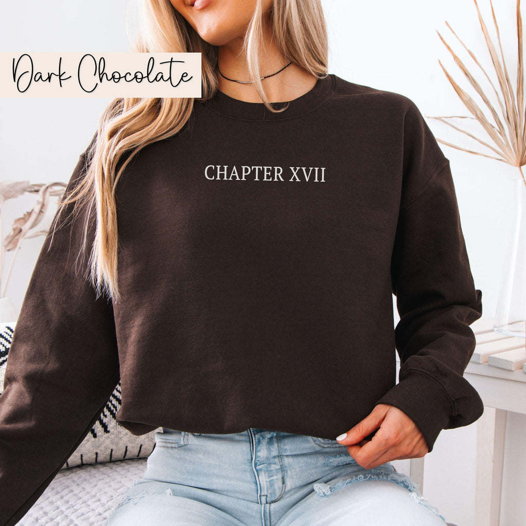 17th Birthday Sweatshirt Chapter 17 Roman Numeral Sweatshirt 17th Birthday Gift 17th Birthday Girl Shirt Gifts for 17 Year Old Teenage Girl