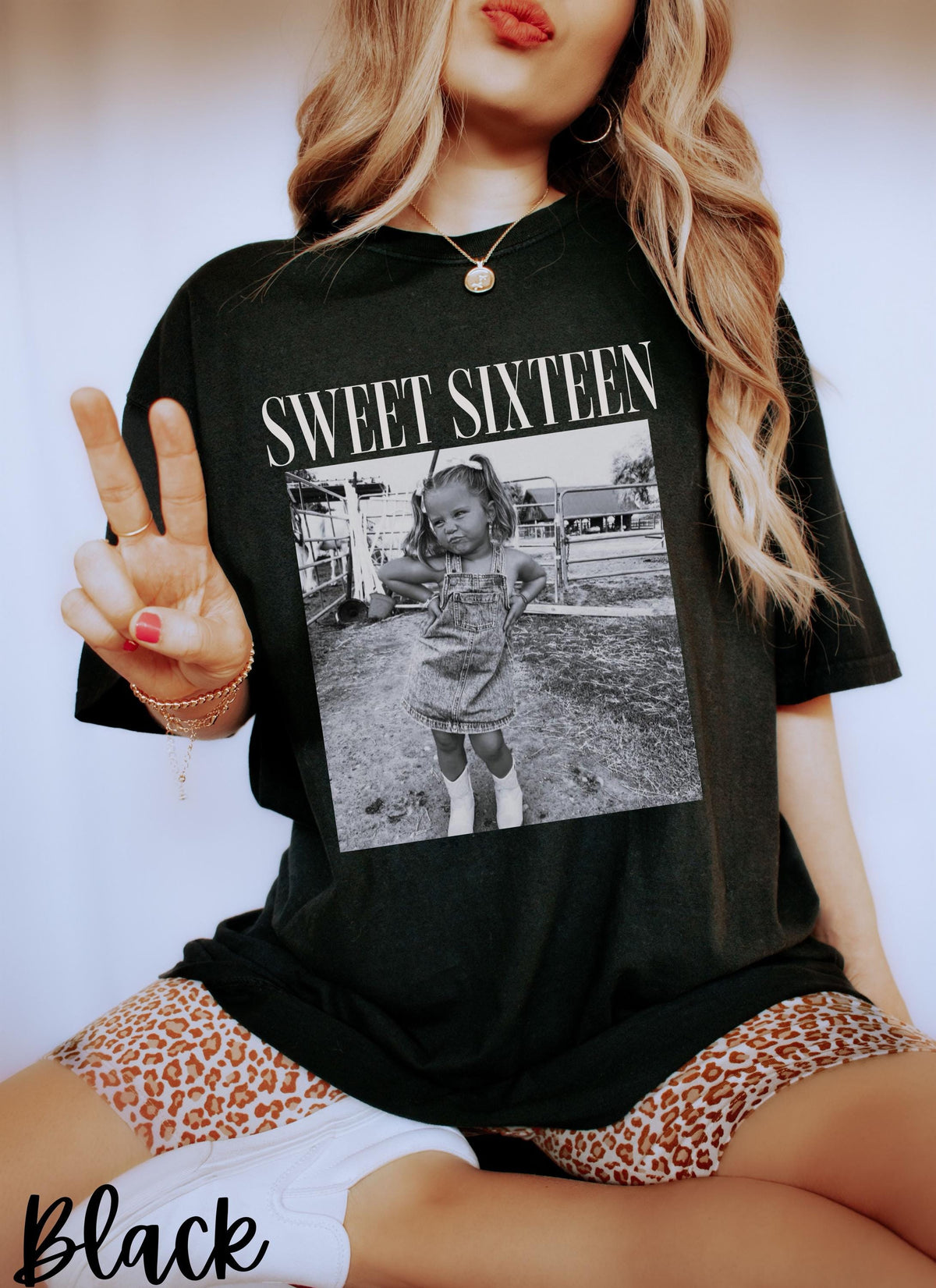 Sweet Sixteen Comfort Colors Shirt - 16th Birthday Gifts, Birthday Trip, Group Turning 16 Bday Celebration Party Outfits, Unisex Tee