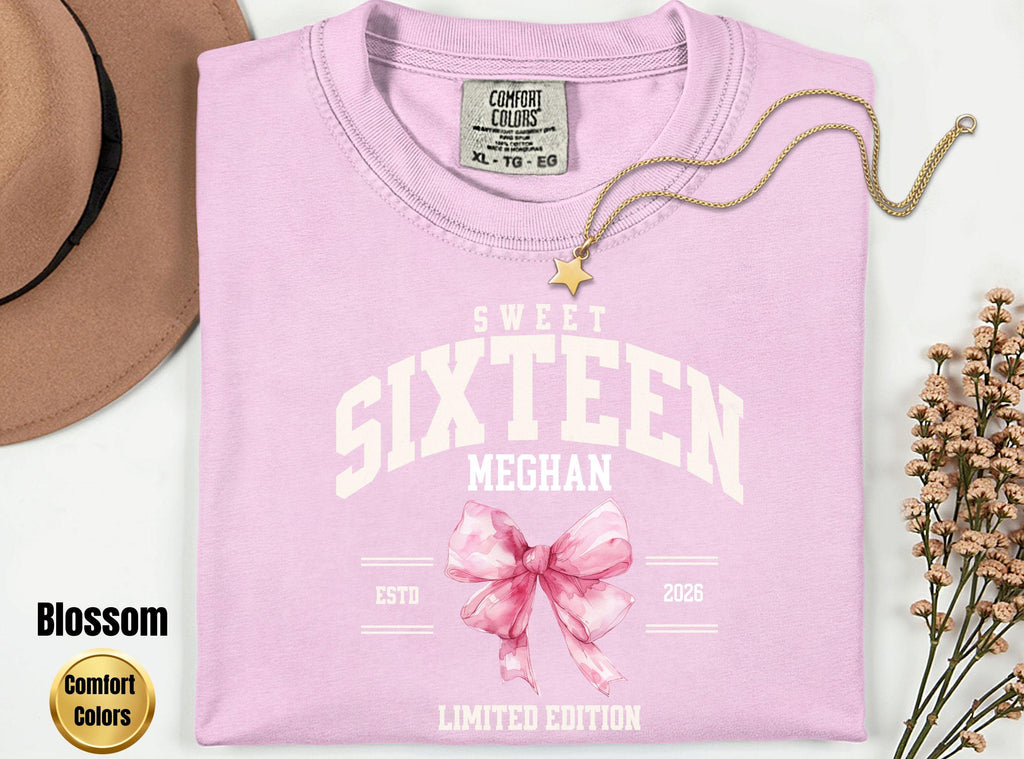 Personalized Sweet Sixteen Shirt - sweet 16 sweatshirt - Sweet 16 gifts - 16th birthday gift girl