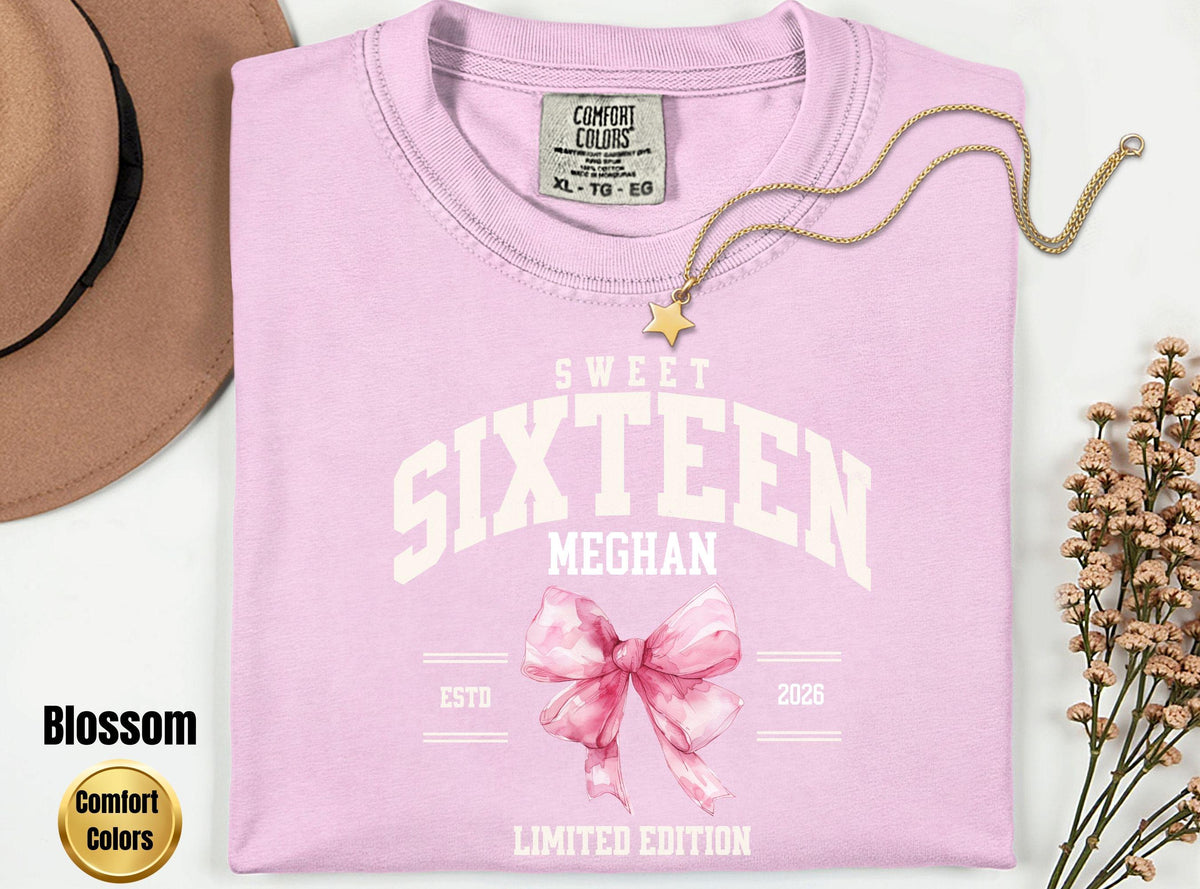 Personalized Sweet Sixteen Shirt - sweet 16 sweatshirt - Sweet 16 gifts - 16th birthday gift girl