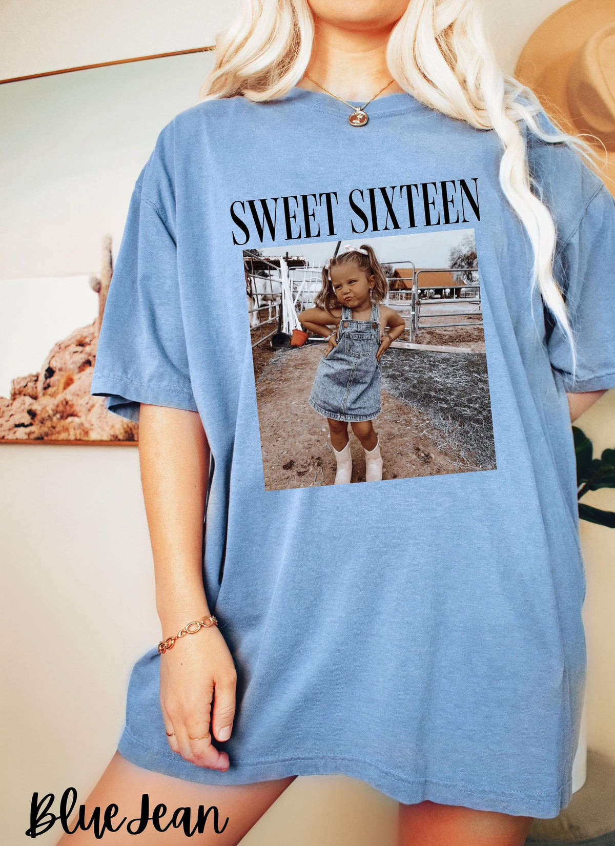 Sweet Sixteen Comfort Colors Shirt - 16th Birthday Gifts, Birthday Trip, Group Turning 16 Bday Celebration Party Outfits, Unisex Tee