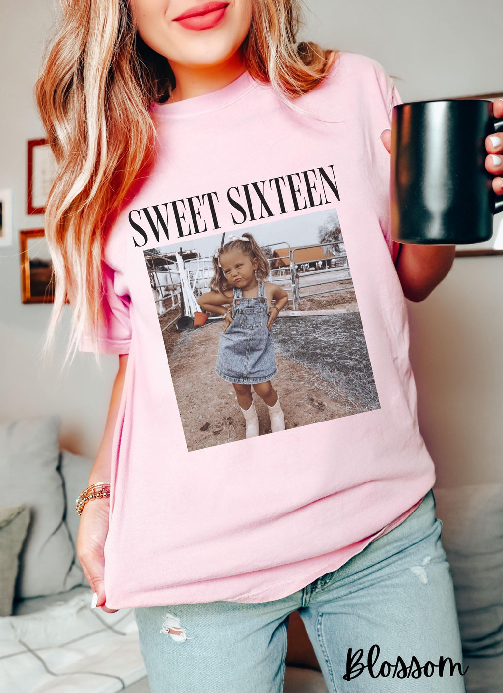 Sweet Sixteen Comfort Colors Shirt - 16th Birthday Gifts, Birthday Trip, Group Turning 16 Bday Celebration Party Outfits, Unisex Tee