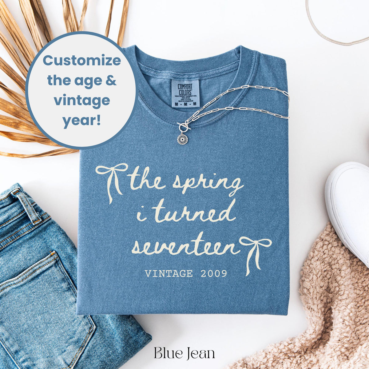 Custom 17th Birthday Shirt Girl, Comfort Colors Spring I Turned 17 Bday Party Tee, 17th Birthday Gift Girls, 17th Birthday Party TShirt