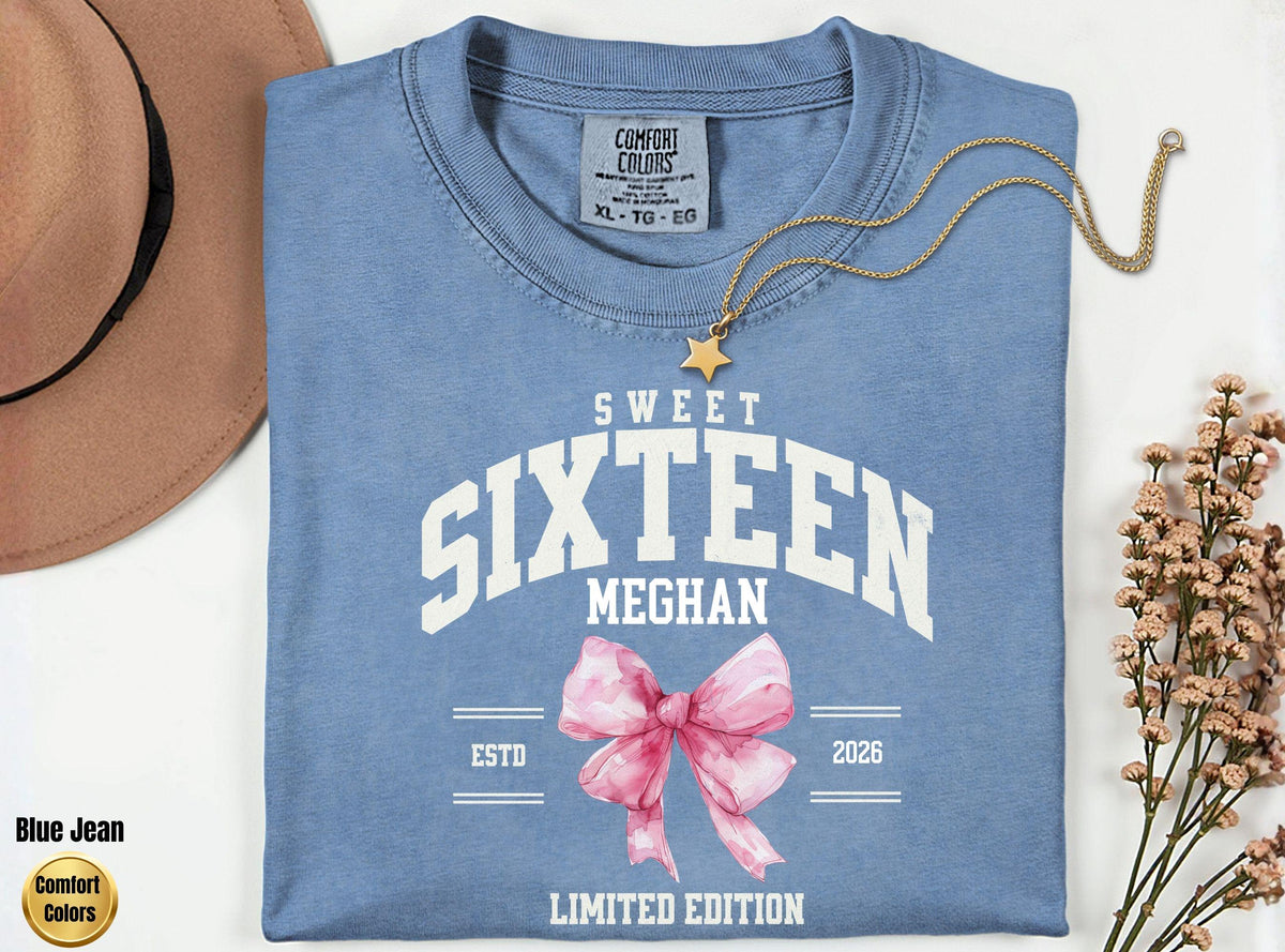 Personalized Sweet Sixteen Shirt - sweet 16 sweatshirt - Sweet 16 gifts - 16th birthday gift girl