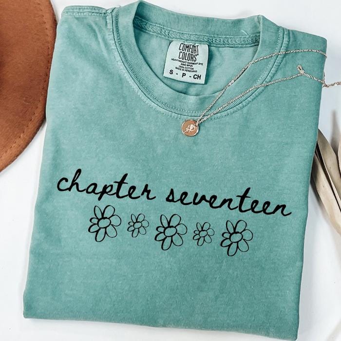 17th Birthday Shirts: Personalized Comfort Colors Tee, Gifts For 17 Year Old Teenage Girl, 17 Year Old Girl Gift Idea, Floral Birthday Shirt