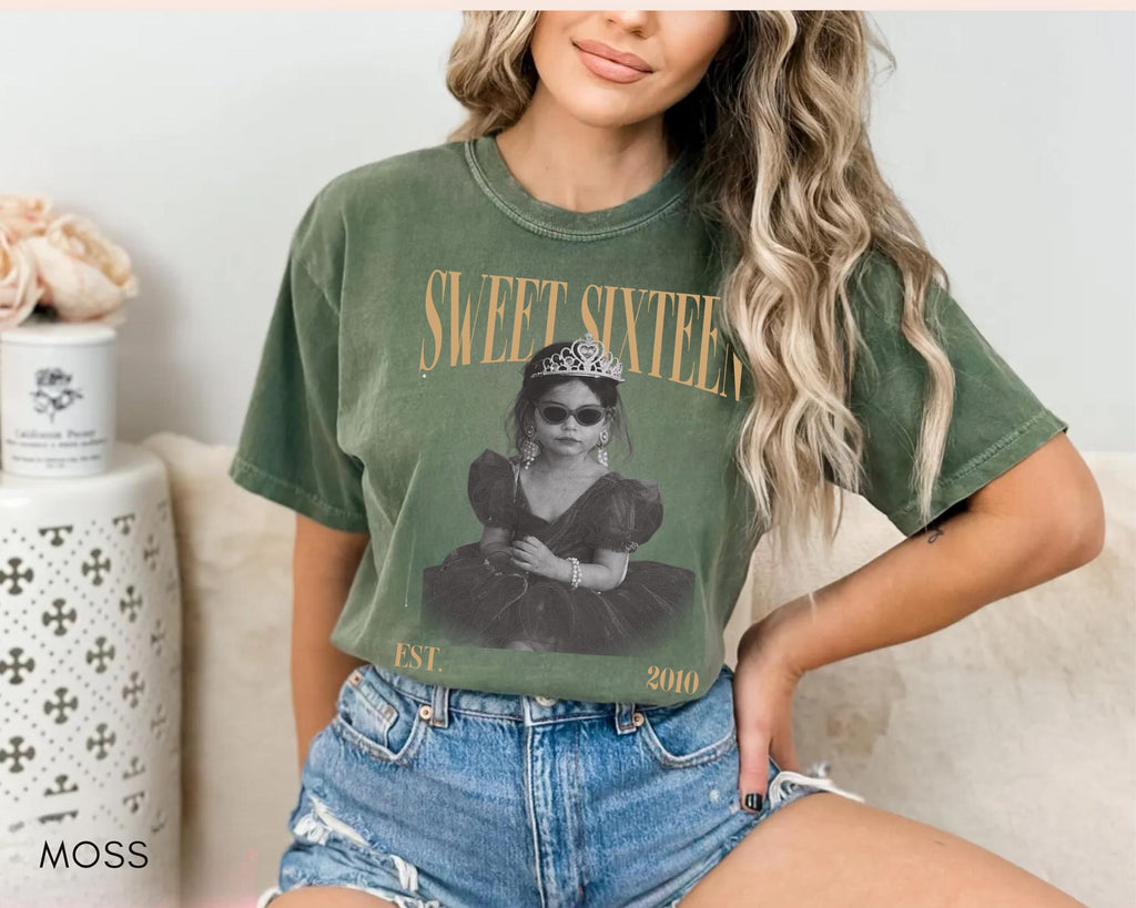 Sweet Sixteen Comfort Colors Shirt, 16th Birthday Gifts, Birthday Trip, Personalized 16th Birthday Gift, Funny 16th Birthday Shirt