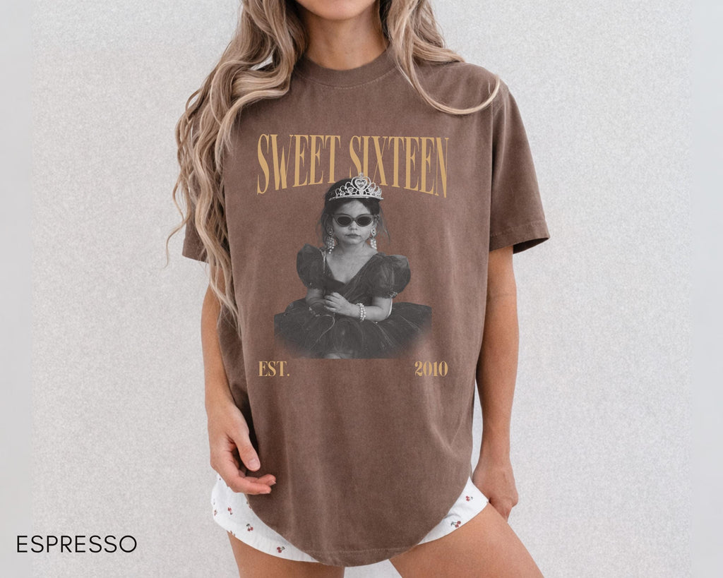 Sweet Sixteen Comfort Colors Shirt, 16th Birthday Gifts, Birthday Trip, Personalized 16th Birthday Gift, Funny 16th Birthday Shirt