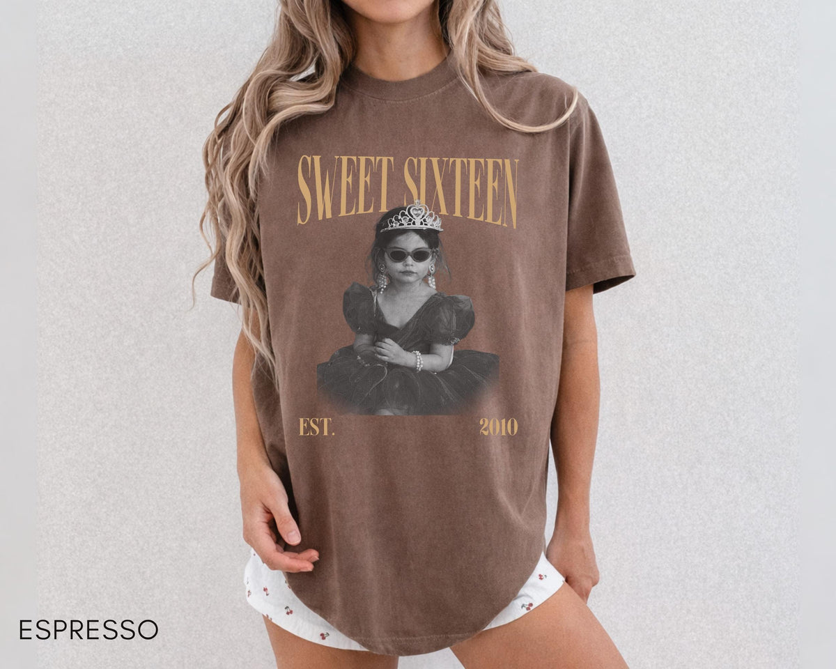 Sweet Sixteen Comfort Colors Shirt, 16th Birthday Gifts, Birthday Trip, Personalized 16th Birthday Gift, Funny 16th Birthday Shirt