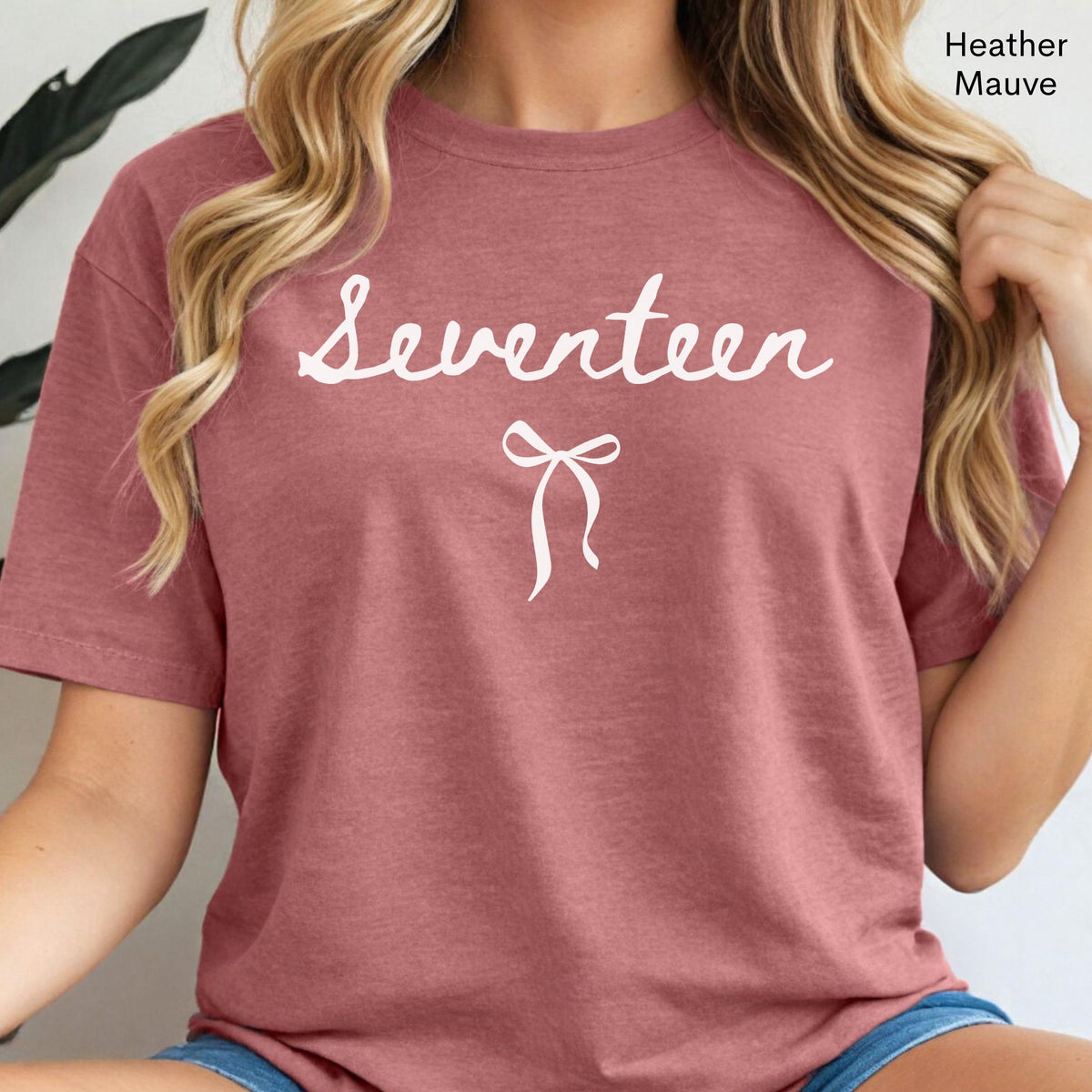 17th Birthday Shirt Girl Seventeen Shirt Girl Coquette Bow Shirt Seventeenth Birthday Gift Preppy Bow T Shirt Birthday Girl Birthday Gift 17
