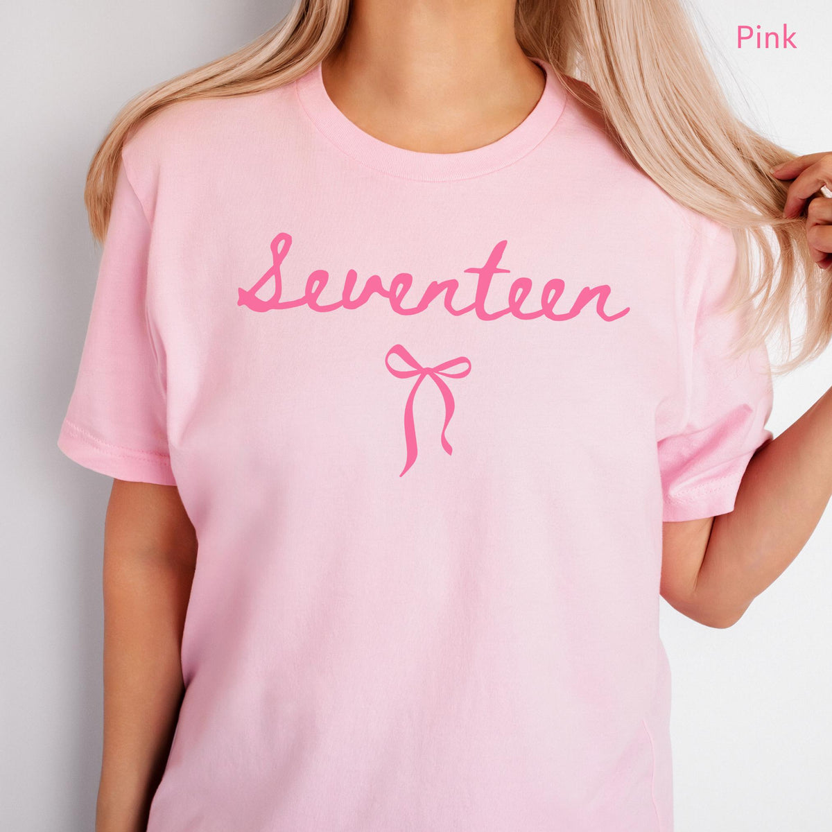 17th Birthday Shirt Girl Seventeen Shirt Girl Coquette Bow Shirt Seventeenth Birthday Gift Preppy Bow T Shirt Birthday Girl Birthday Gift 17