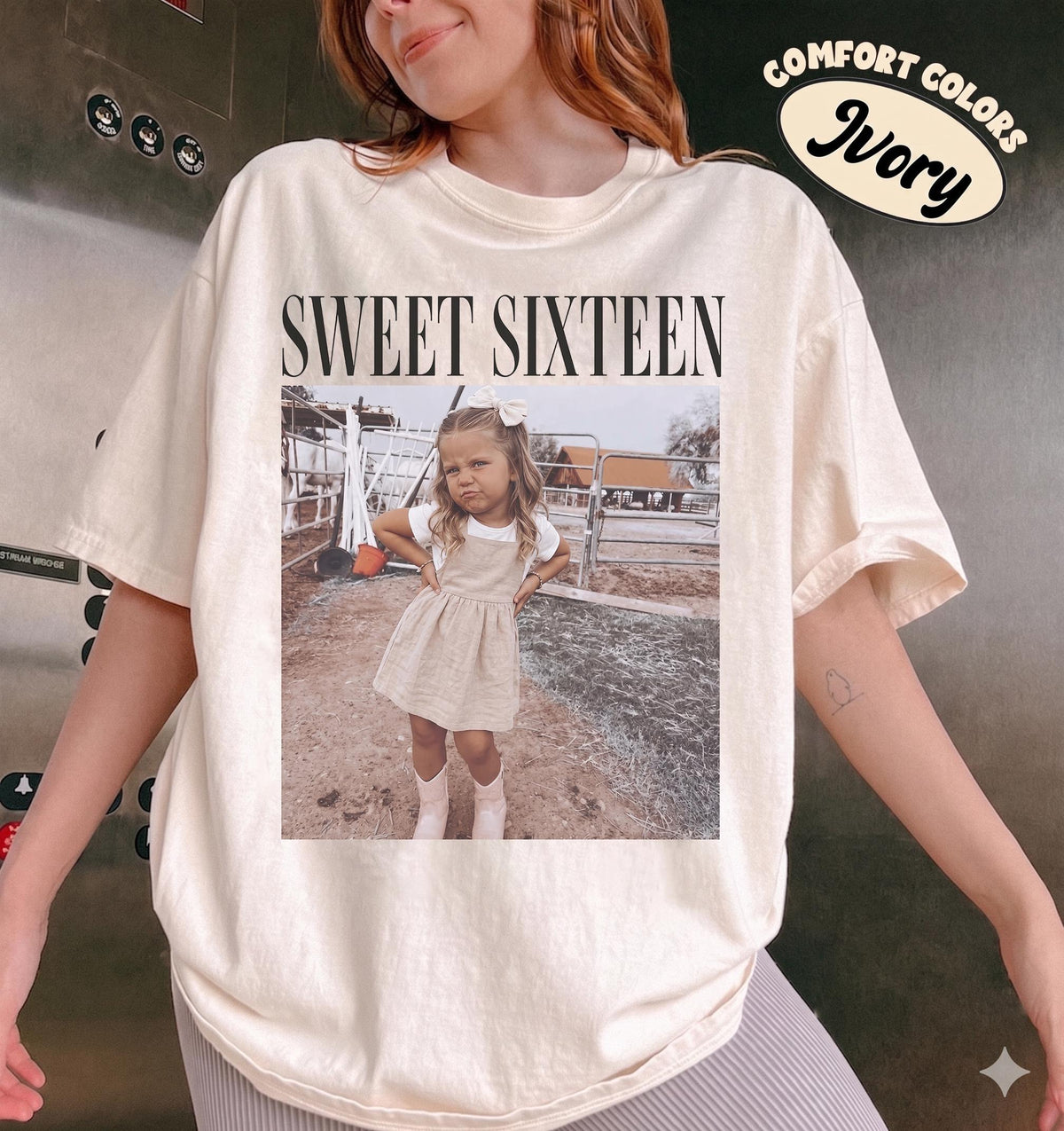 Comfort Colors® Personalized Sweet Sixteen Shirt - 16th Birthday Gifts, Custom Photo Birthday Trip