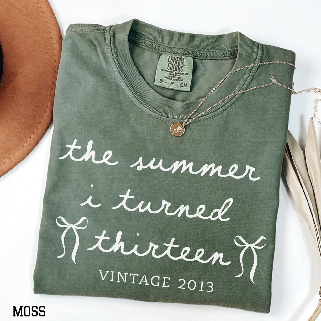 13th Birthday Shirt, Comfort Colors® Summer I Turned 13 Bday Party Tee, 13th Birthday Gifts Girl, Birthday Gift Ideas, Teen Girl Birthday