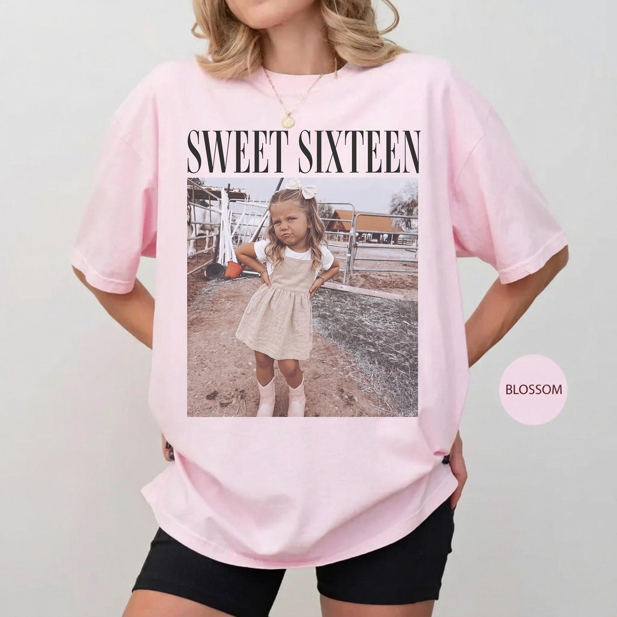 Comfort Colors® Personalized Sweet Sixteen Shirt - 16th Birthday Gifts, Custom Photo Birthday Trip