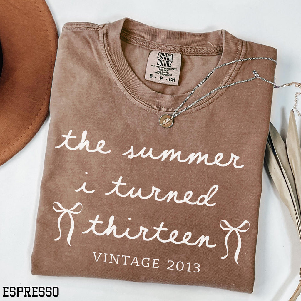 13th Birthday Shirt, Comfort Colors® Summer I Turned 13 Bday Party Tee, 13th Birthday Gifts Girl, Birthday Gift Ideas, Teen Girl Birthday