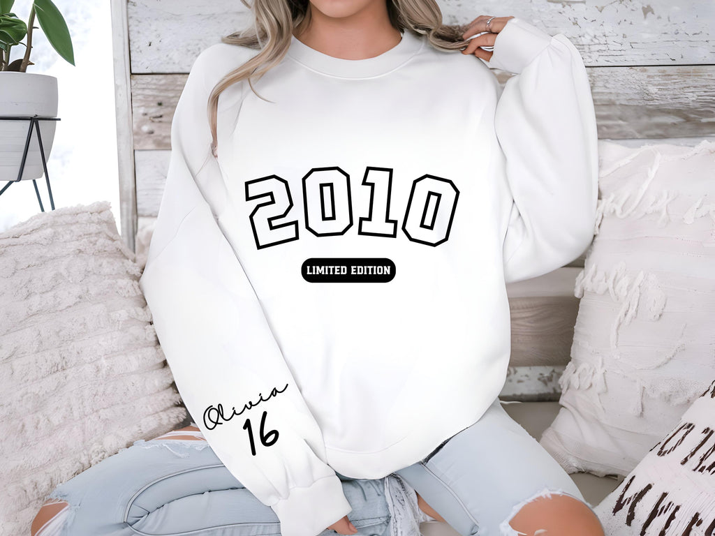 Custom 16th Birthday Gift Girl: Cotton Sweet 16 Shirt for Daughter & Granddaughter