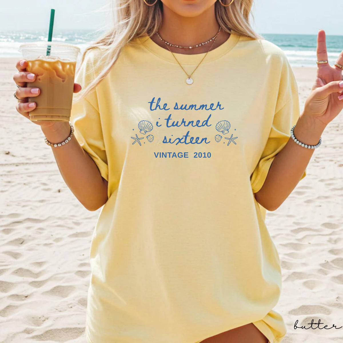 Custom 16th Birthday Shirt Girl, Comfort Colors Summer I Turned 16 Bday Party Tee, Sweet 16 Birthday Gifts for Daughter