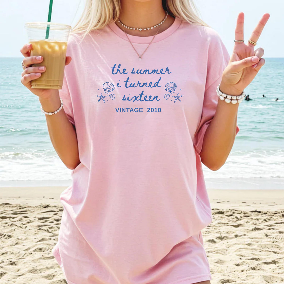 Custom 16th Birthday Shirt Girl, Comfort Colors Summer I Turned 16 Bday Party Tee, Sweet 16 Birthday Gifts for Daughter