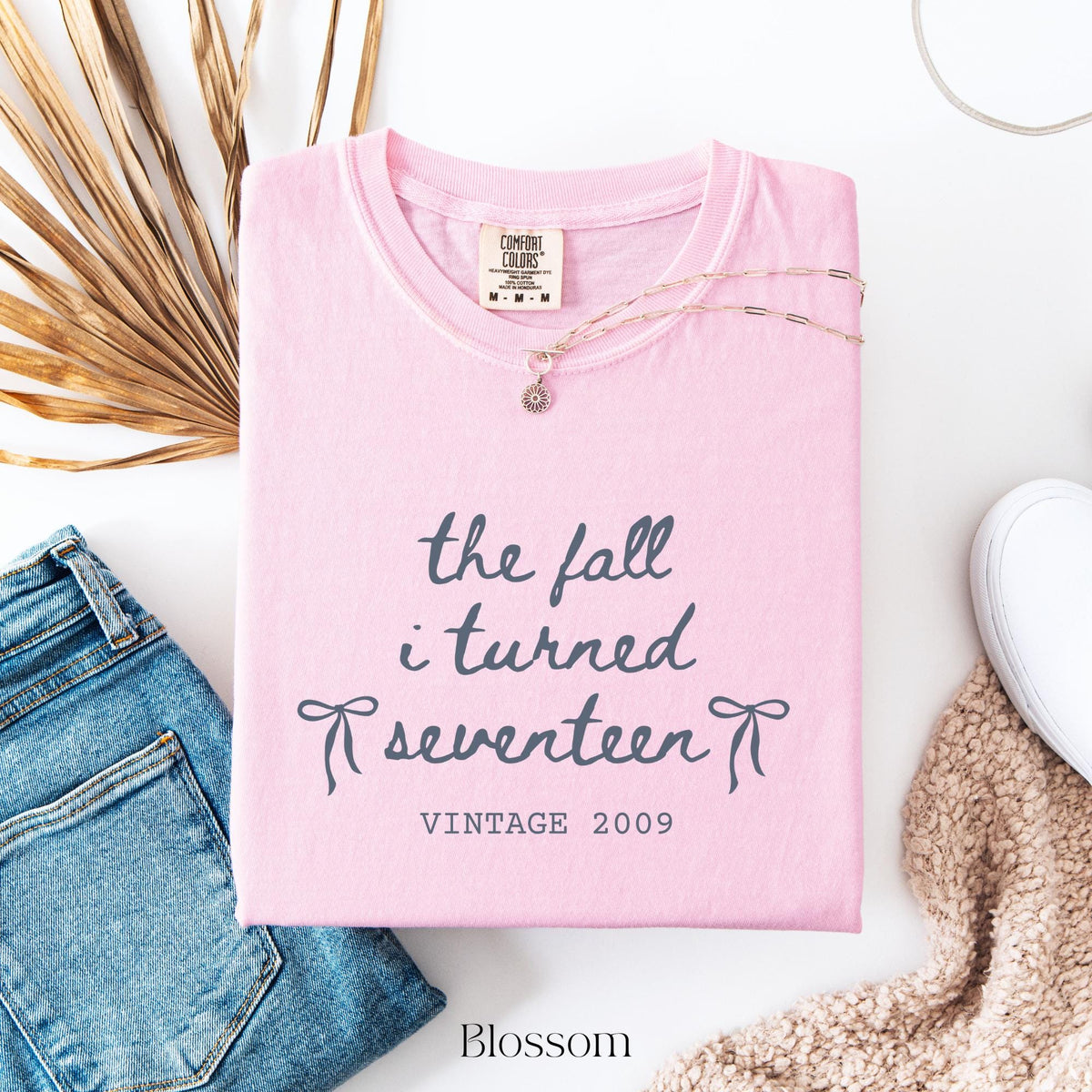 Custom 17th Birthday Shirt Girl, Comfort Colors Fall I Turned 17, Birthday Gift For Her, Teen Girl Gift, Birthday Girl Outfit