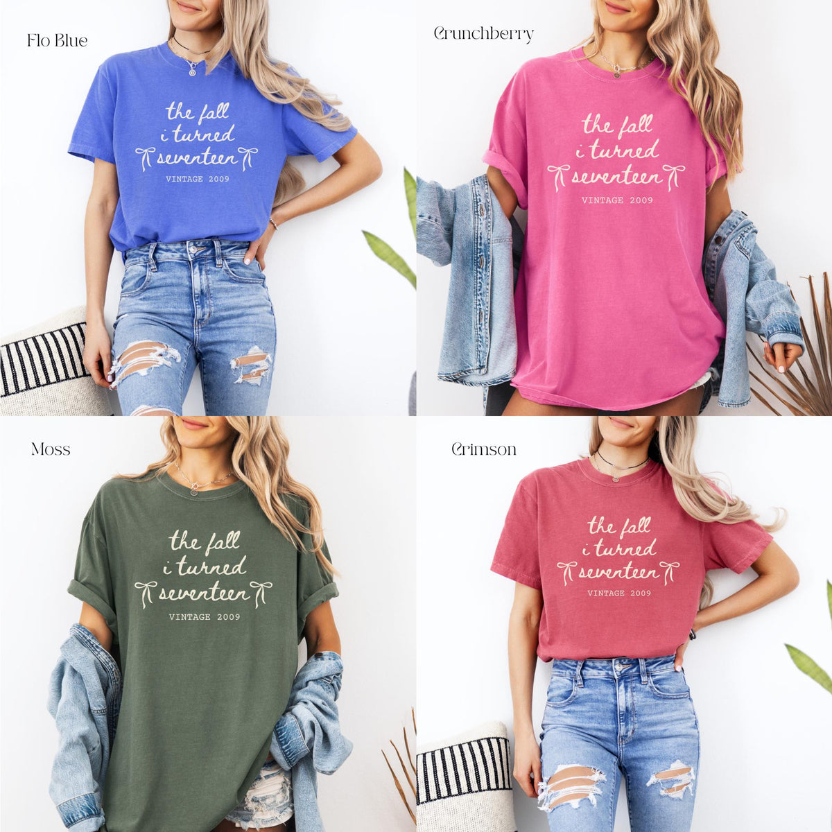 Custom 17th Birthday Shirt Girl, Comfort Colors Fall I Turned 17, Birthday Gift For Her, Teen Girl Gift, Birthday Girl Outfit