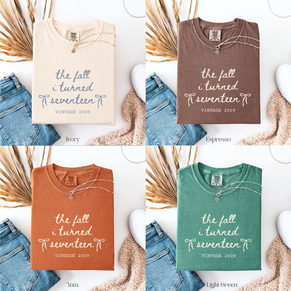 Custom 17th Birthday Shirt Girl, Comfort Colors Fall I Turned 17, Birthday Gift For Her, Teen Girl Gift, Birthday Girl Outfit