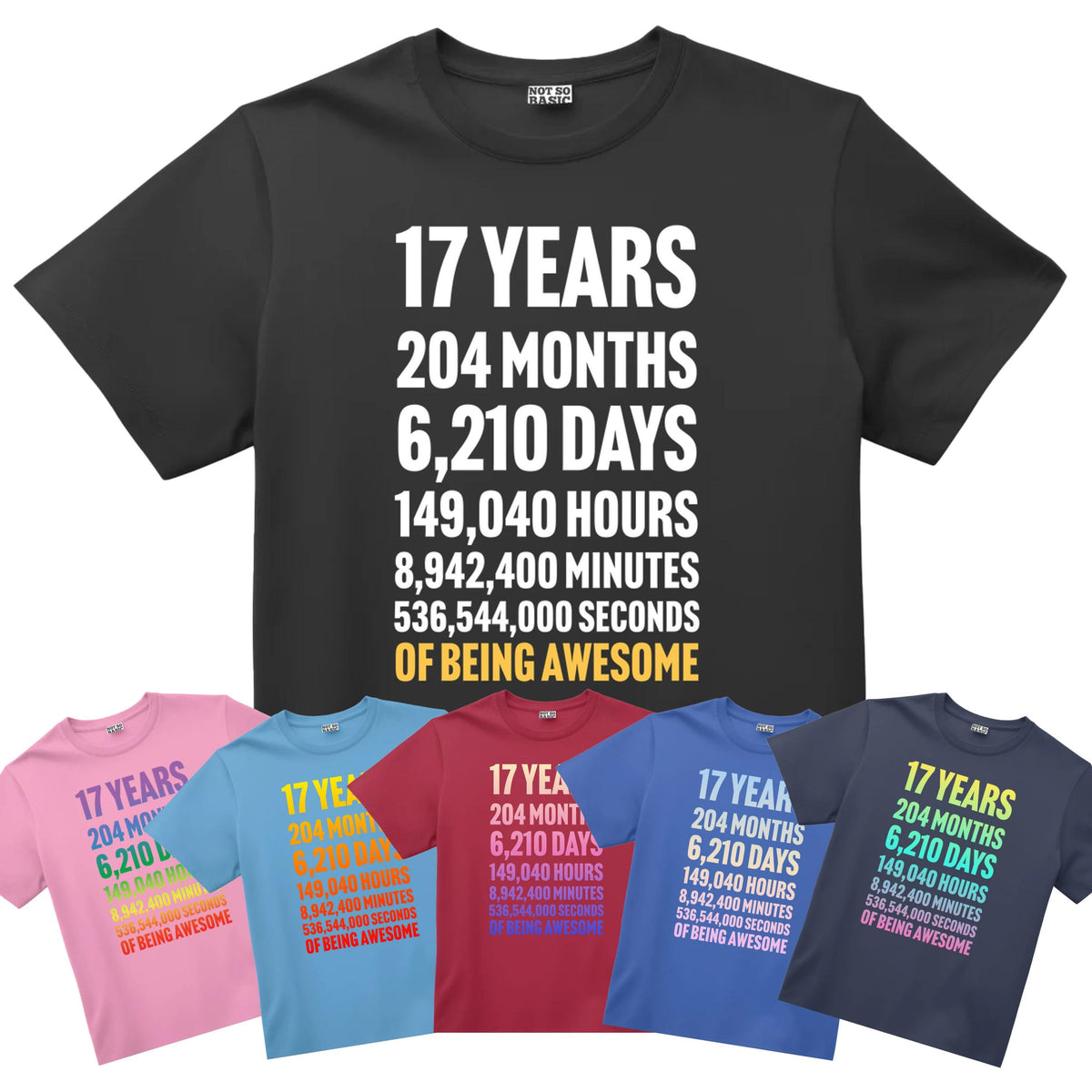 17th Birthday Countdown Shirt, 17 Year Old Birthday T-Shirt, Personalized Age Tee