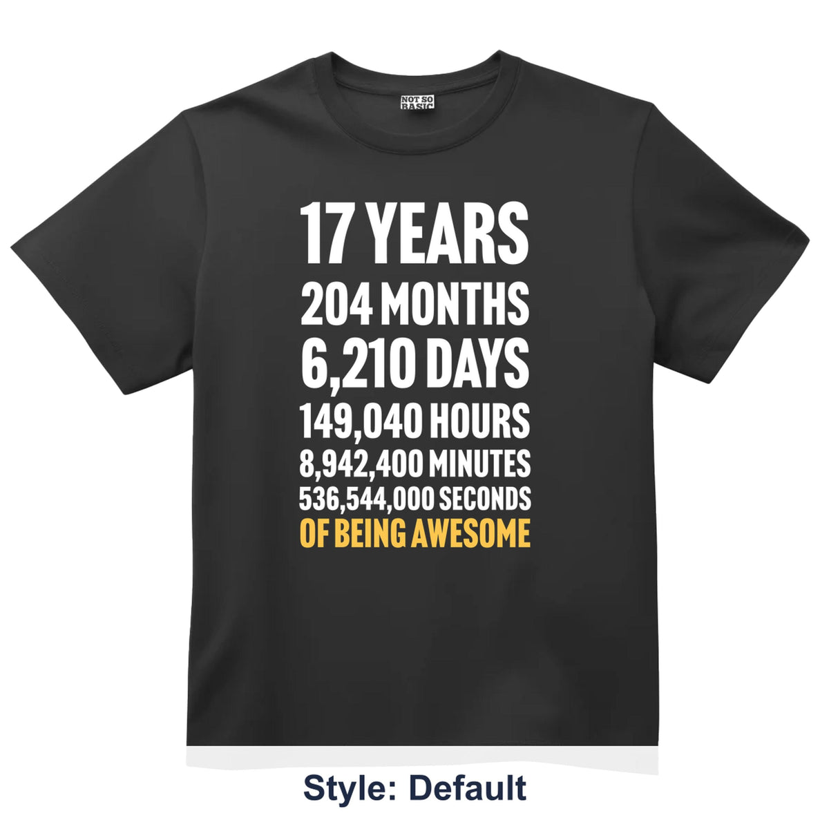 17th Birthday Countdown Shirt, 17 Year Old Birthday T-Shirt, Personalized Age Tee