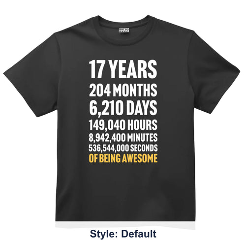 17th Birthday Countdown Shirt, 17 Year Old Birthday T-Shirt, Personalized Age Tee