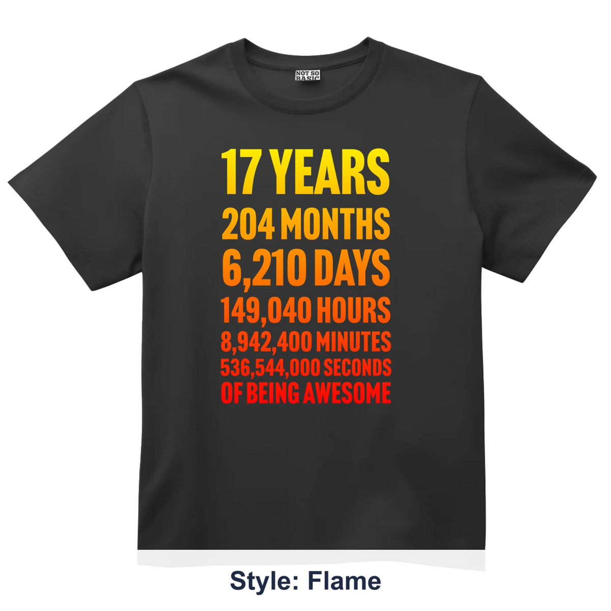 17th Birthday Countdown Shirt, 17 Year Old Birthday T-Shirt, Personalized Age Tee