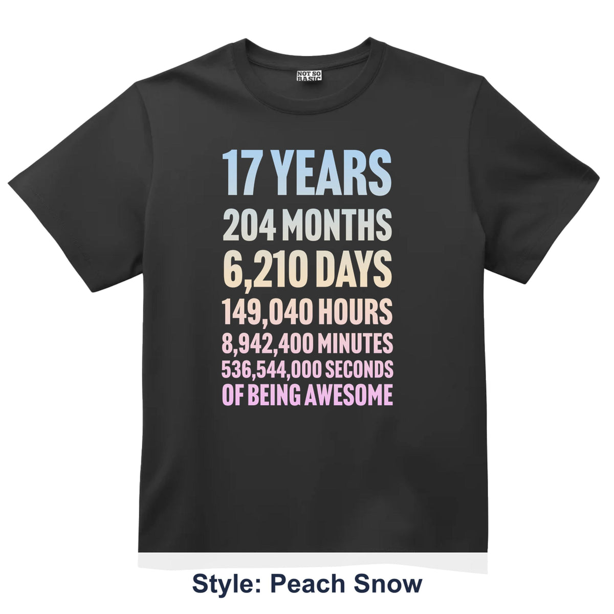 17th Birthday Countdown Shirt, 17 Year Old Birthday T-Shirt, Personalized Age Tee