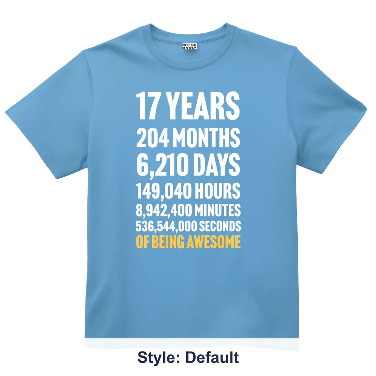 17th Birthday Countdown Shirt, 17 Year Old Birthday T-Shirt, Personalized Age Tee