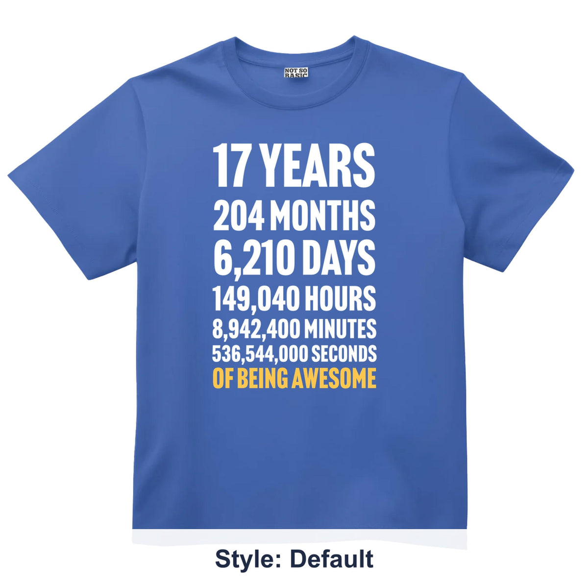 17th Birthday Countdown Shirt, 17 Year Old Birthday T-Shirt, Personalized Age Tee