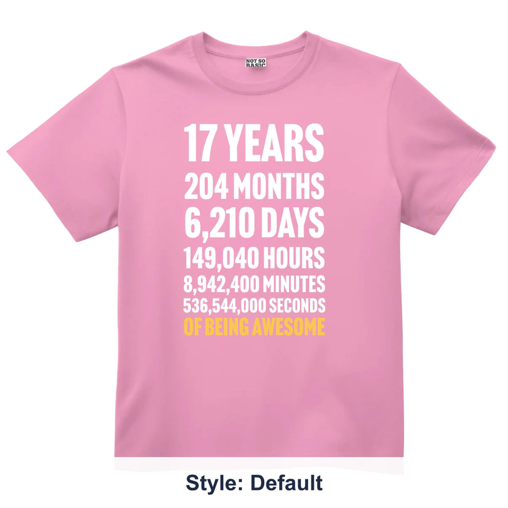 17th Birthday Countdown Shirt, 17 Year Old Birthday T-Shirt, Personalized Age Tee